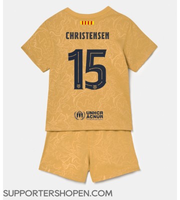 Barcelona Andreas Christensen #15 Bortatröja Barn 2022-23 Kortärmad (+ korta byxor)